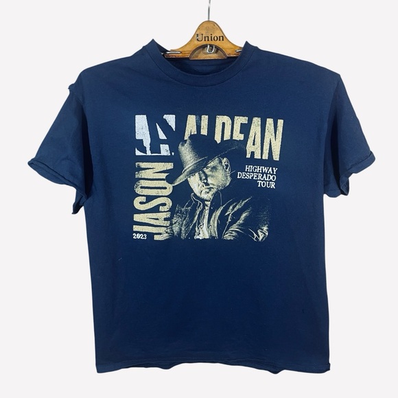 Jason Aldean Men’s/ Unisex Double Sided Graphic Short Sleeve T-Shirt Size NO TAG - Picture 1 of 6